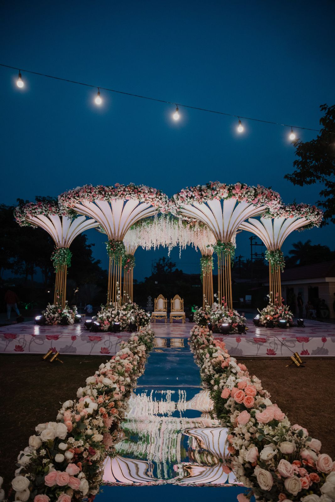 The mandap at night